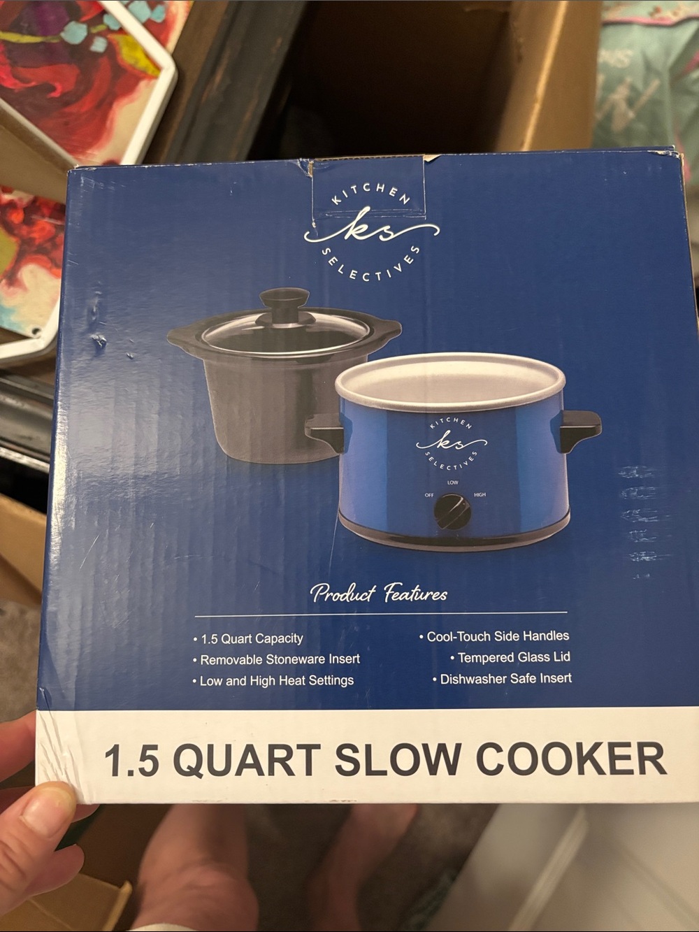 Selectives Blue Compact 1.5-Quart Slow Cooker